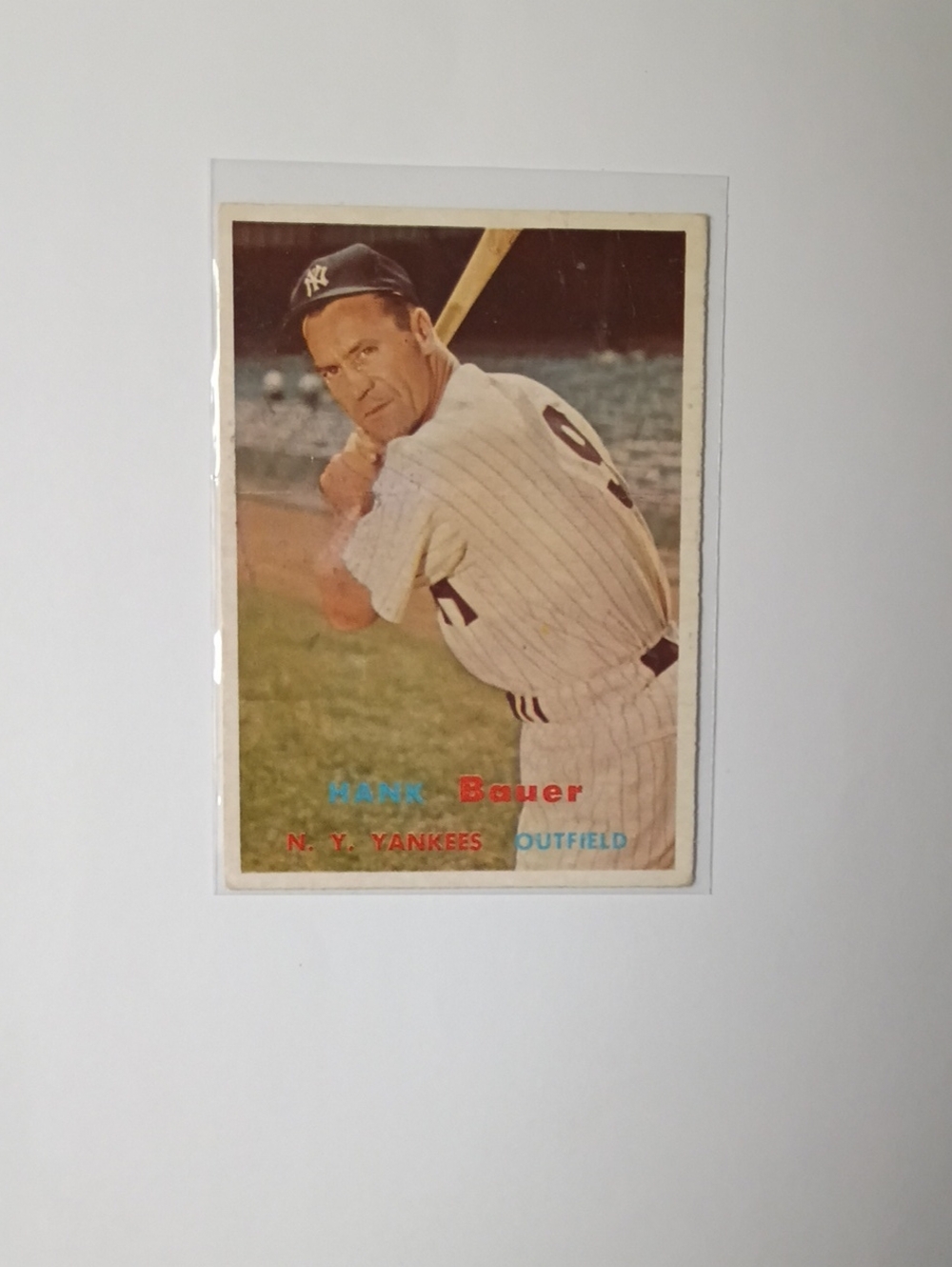 Topps Baseball Card - Blue, Red, White